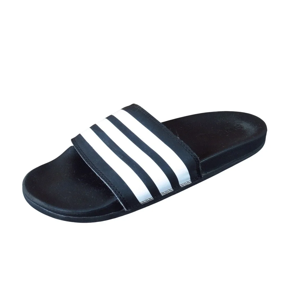Adidas Adilette Comfort Mens Slide Sandals Size 6 Athletic‎ Pool Black White